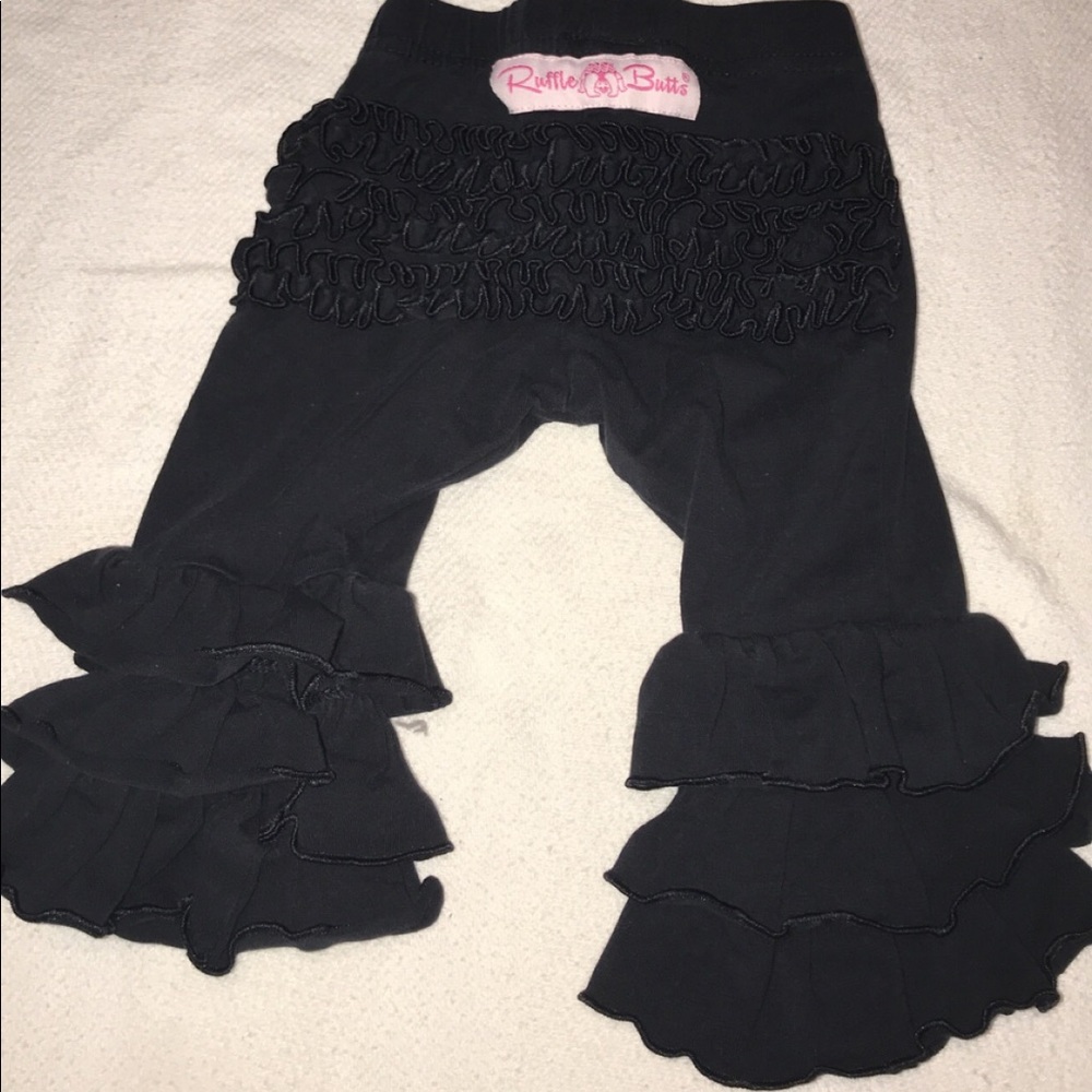 Ruffle Butts black ruffle pants
